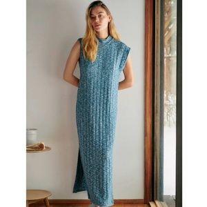 Anthropologie x saturday/sunday blue Elisabeth Maxi Dress, EUC, size small